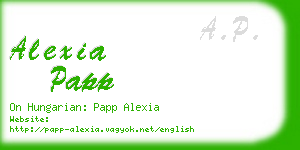 alexia papp business card